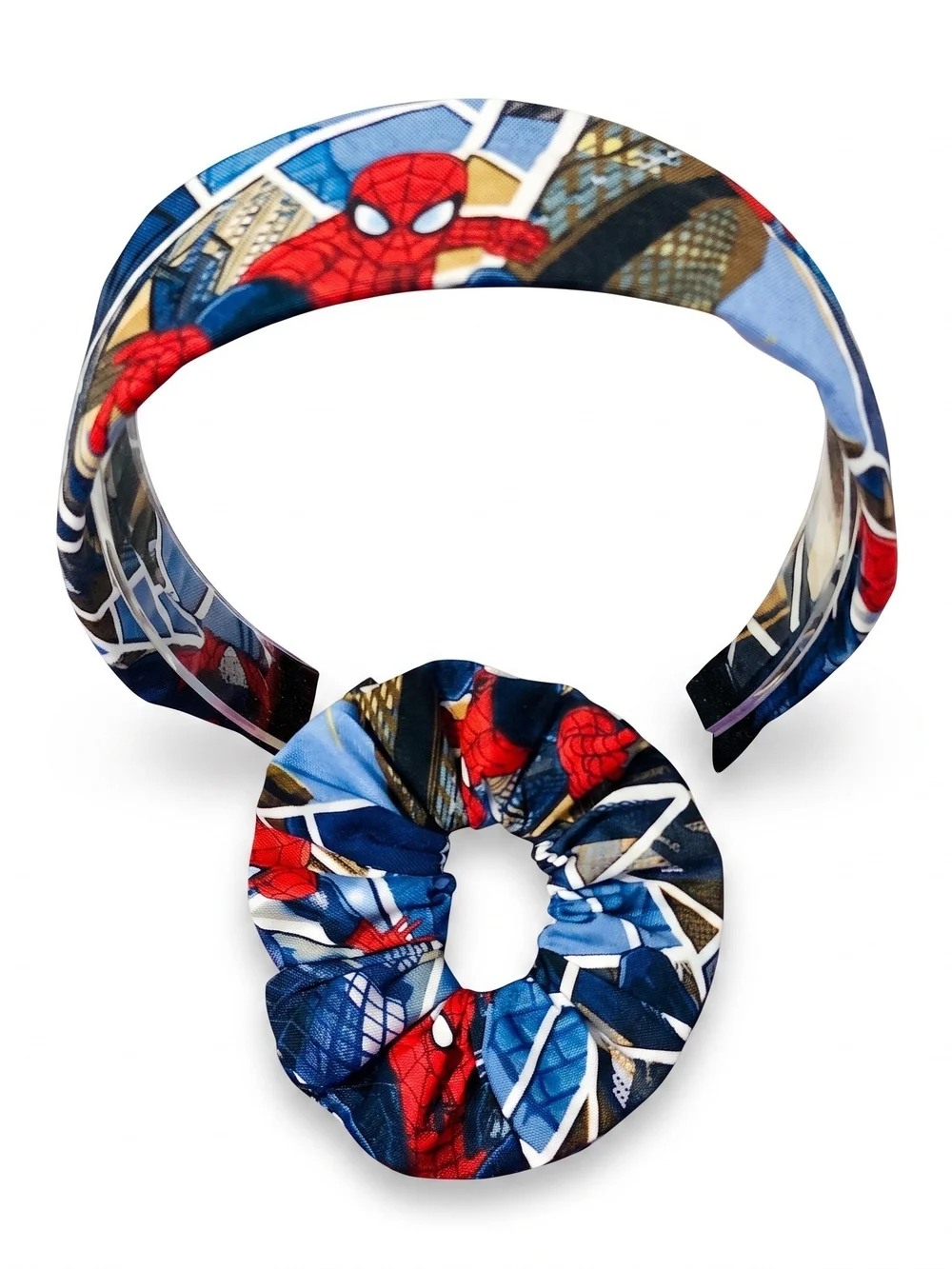 Spiderman Headband & Scrunchie Hair Accessory Set- Women & Girls-All Day Comfort